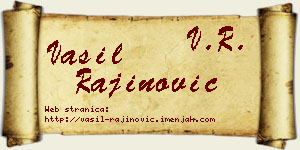 Vasil Rajinović vizit kartica